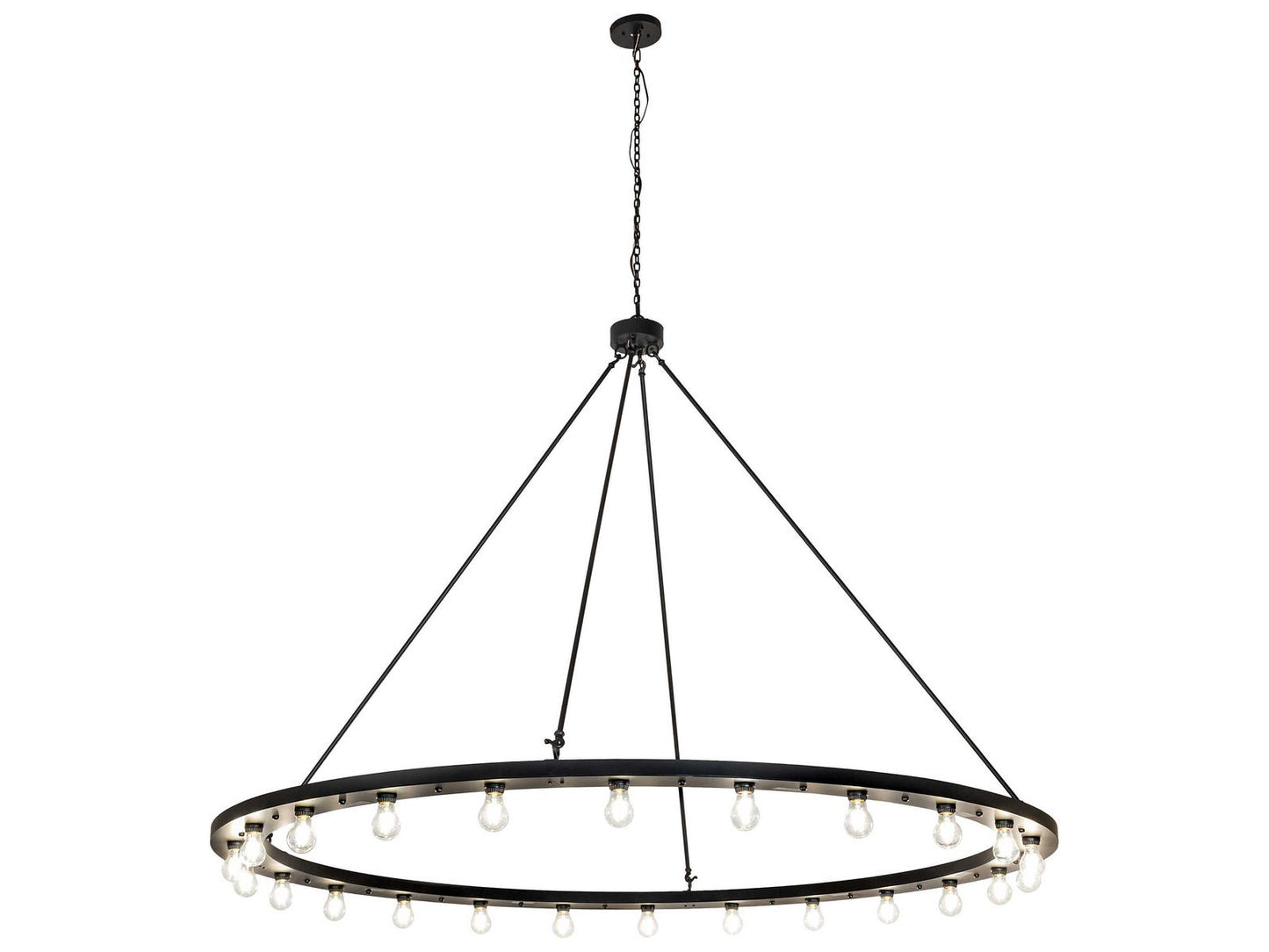 Meyda Loxley 24-Light Round Chandelier in Solar Black