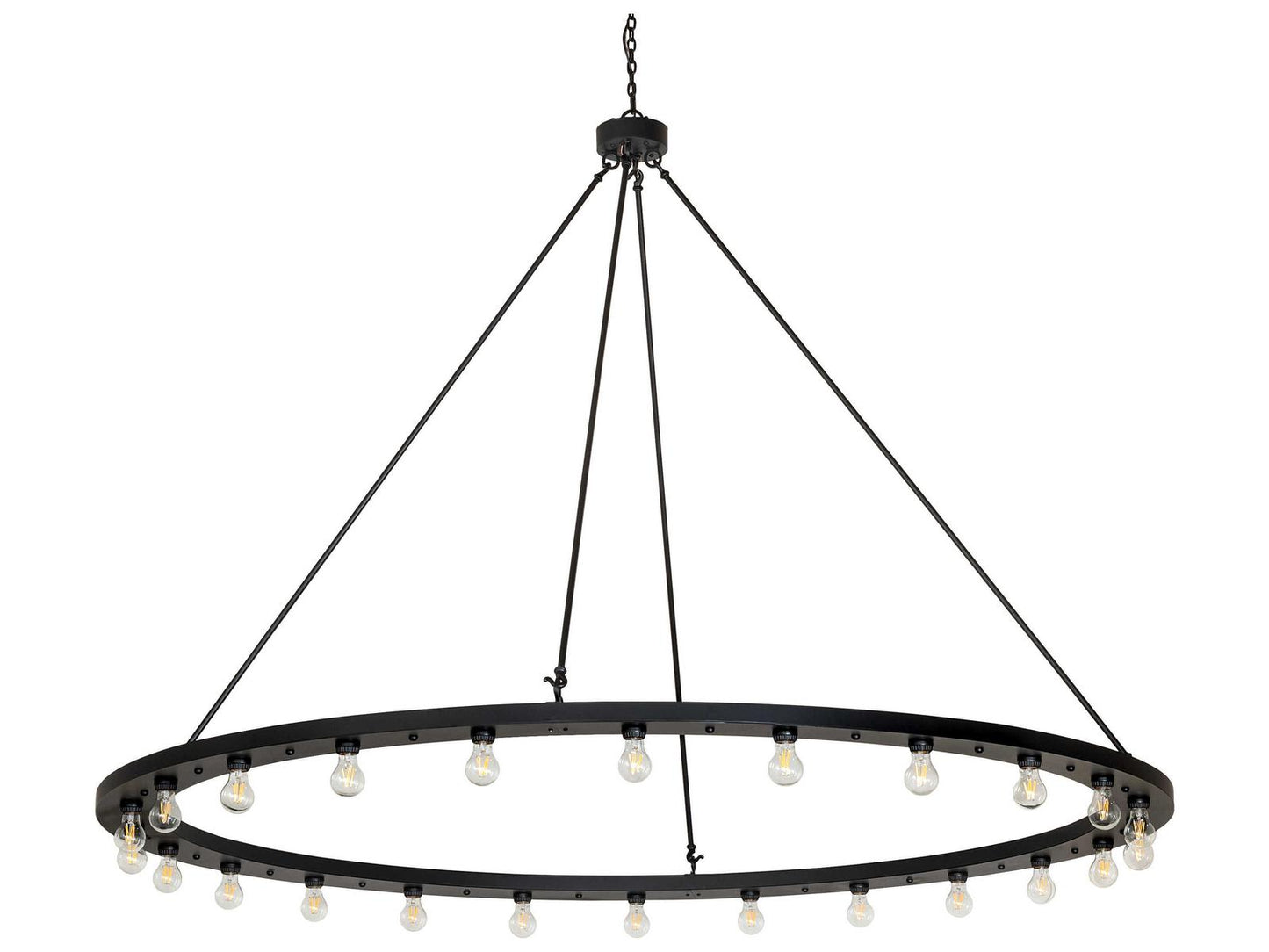 Meyda Loxley 24-Light Round Chandelier in Solar Black