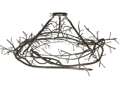 Meyda Gardner LED Geometric Chandelier in Dark Burnished Antique Copper