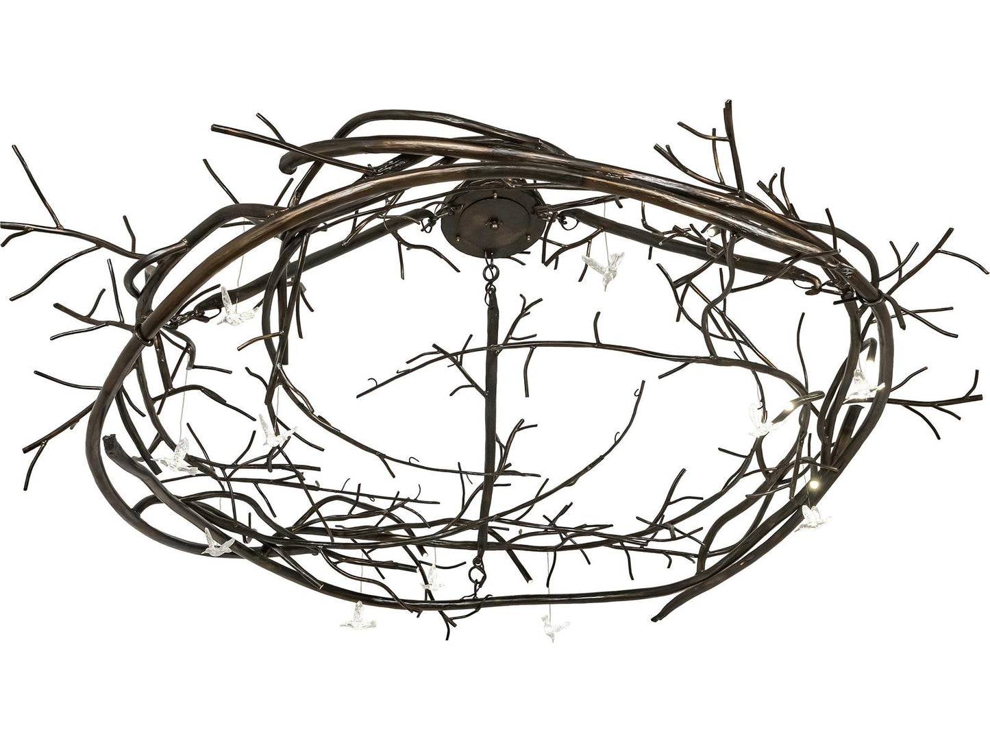 Meyda Gardner LED Geometric Chandelier in Dark Burnished Antique Copper