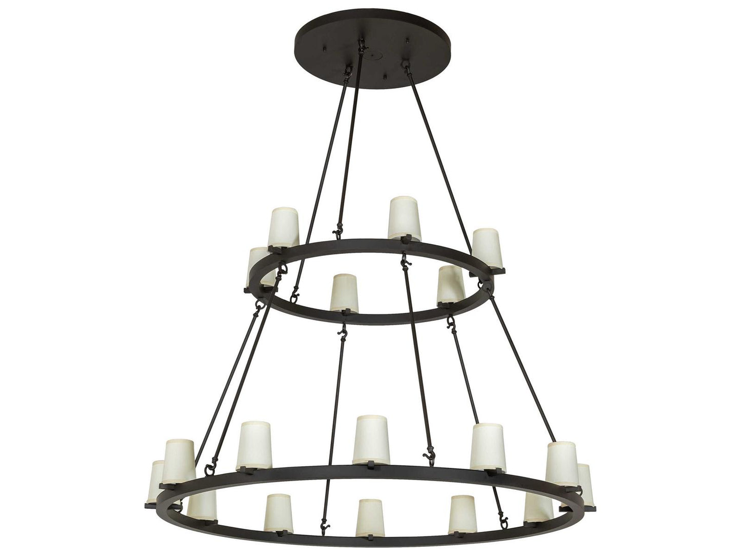 Meyda Loxley 18-Light Chandelier in Oil Rubbed Bronze with Clear Seeded Glass