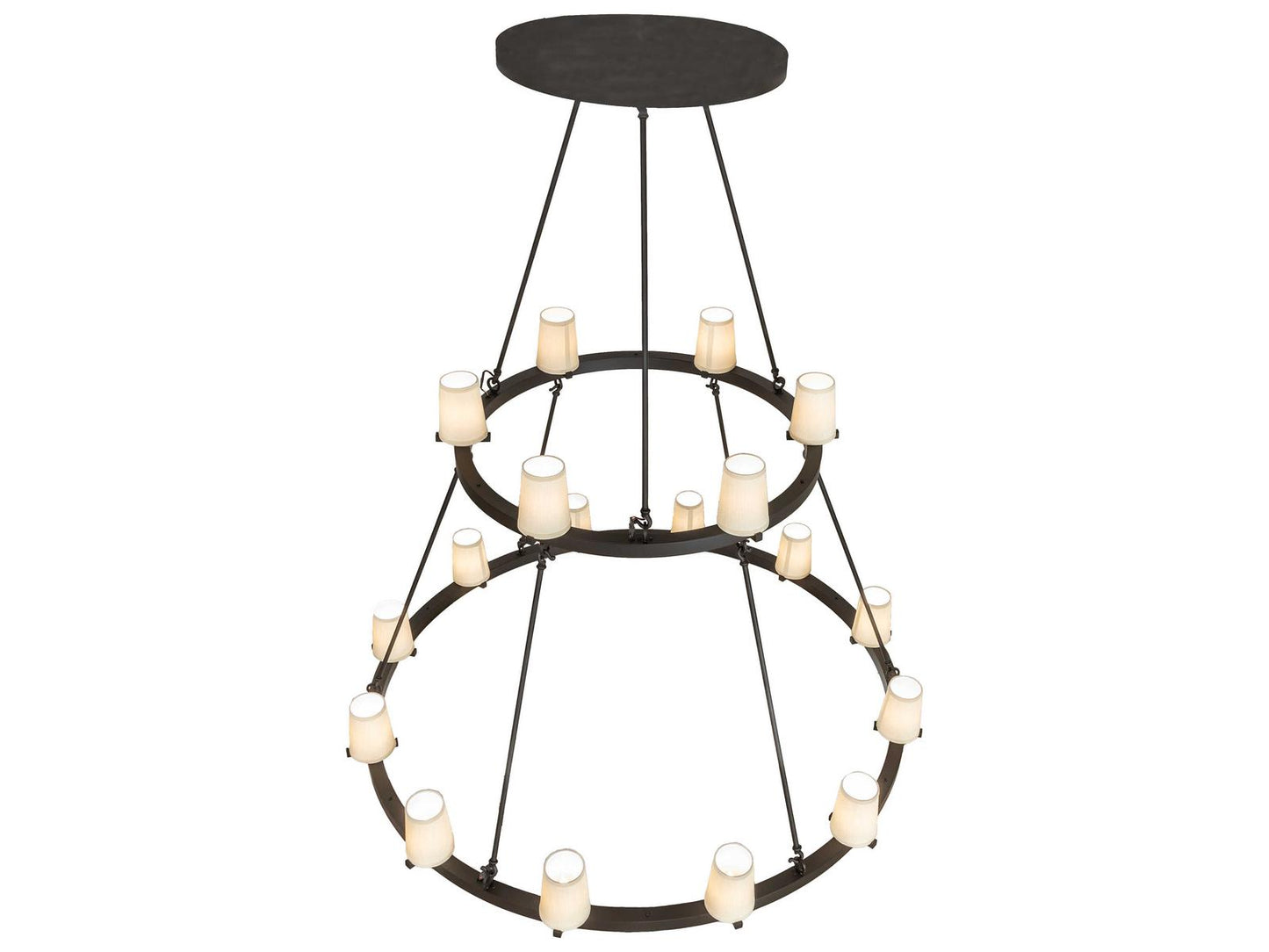 Meyda Loxley 18-Light Chandelier in Oil Rubbed Bronze with Clear Seeded Glass