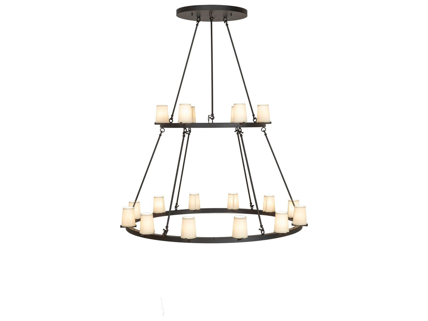 Meyda Loxley 18-Light Chandelier in Oil Rubbed Bronze with Clear Seeded Glass