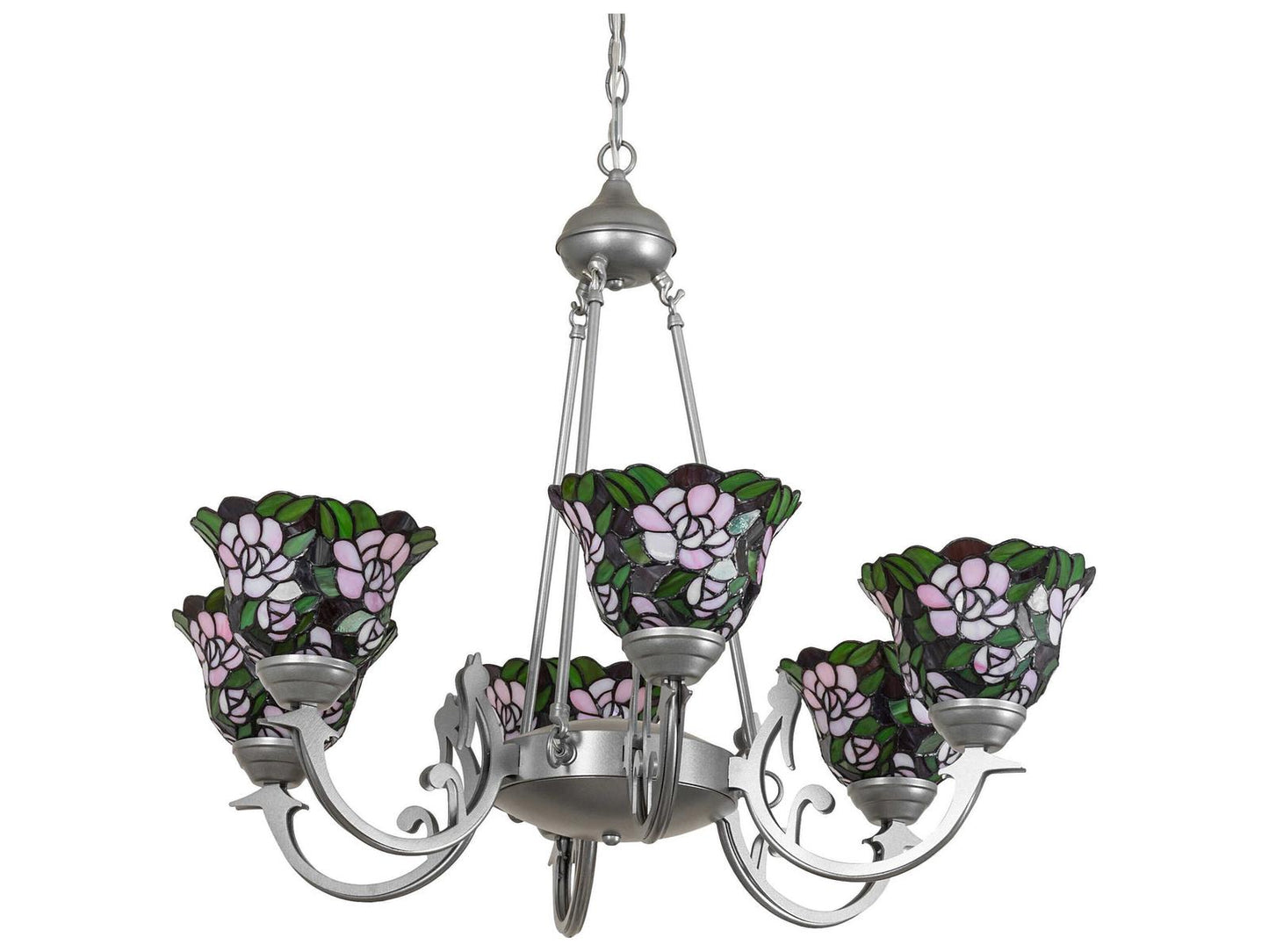Meyda Tiffany Begonia 6-Light Chandelier in Light Sandstone