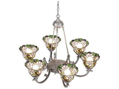 Meyda Tiffany Begonia 6-Light Chandelier in Light Sandstone