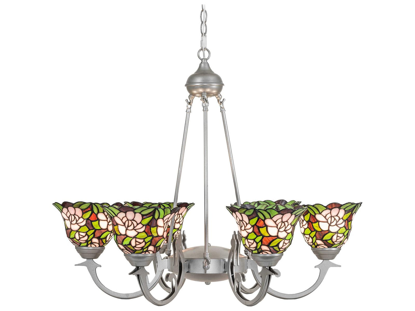 Meyda Tiffany Begonia 6-Light Chandelier in Light Sandstone