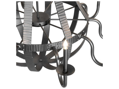 Meyda Barrel Stave Metallo 10-Light Wrought Iron Chandelier