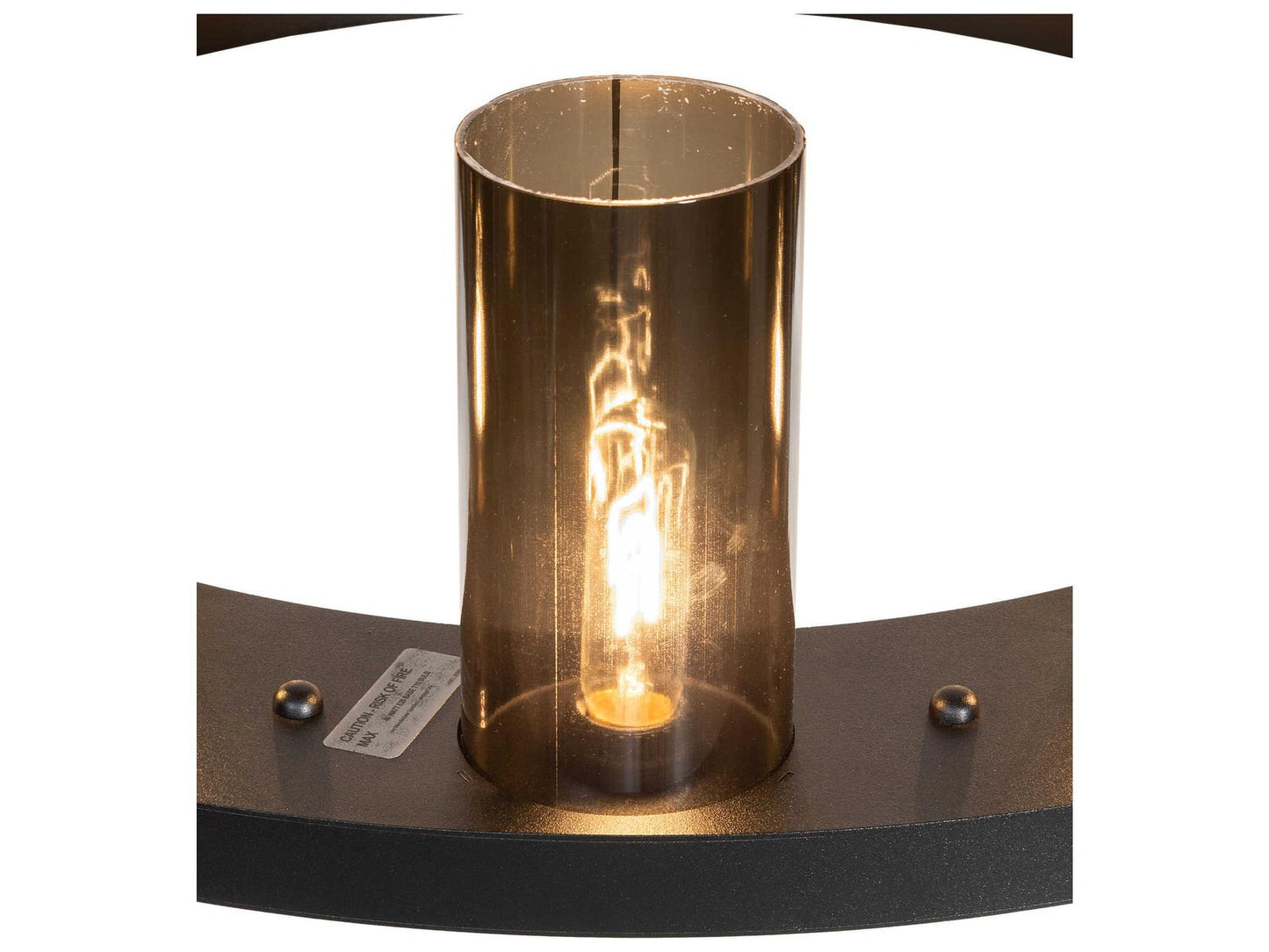 Meyda Loxley 12-Light Textured Black Round Chandelier with Grey Smoke Idalight