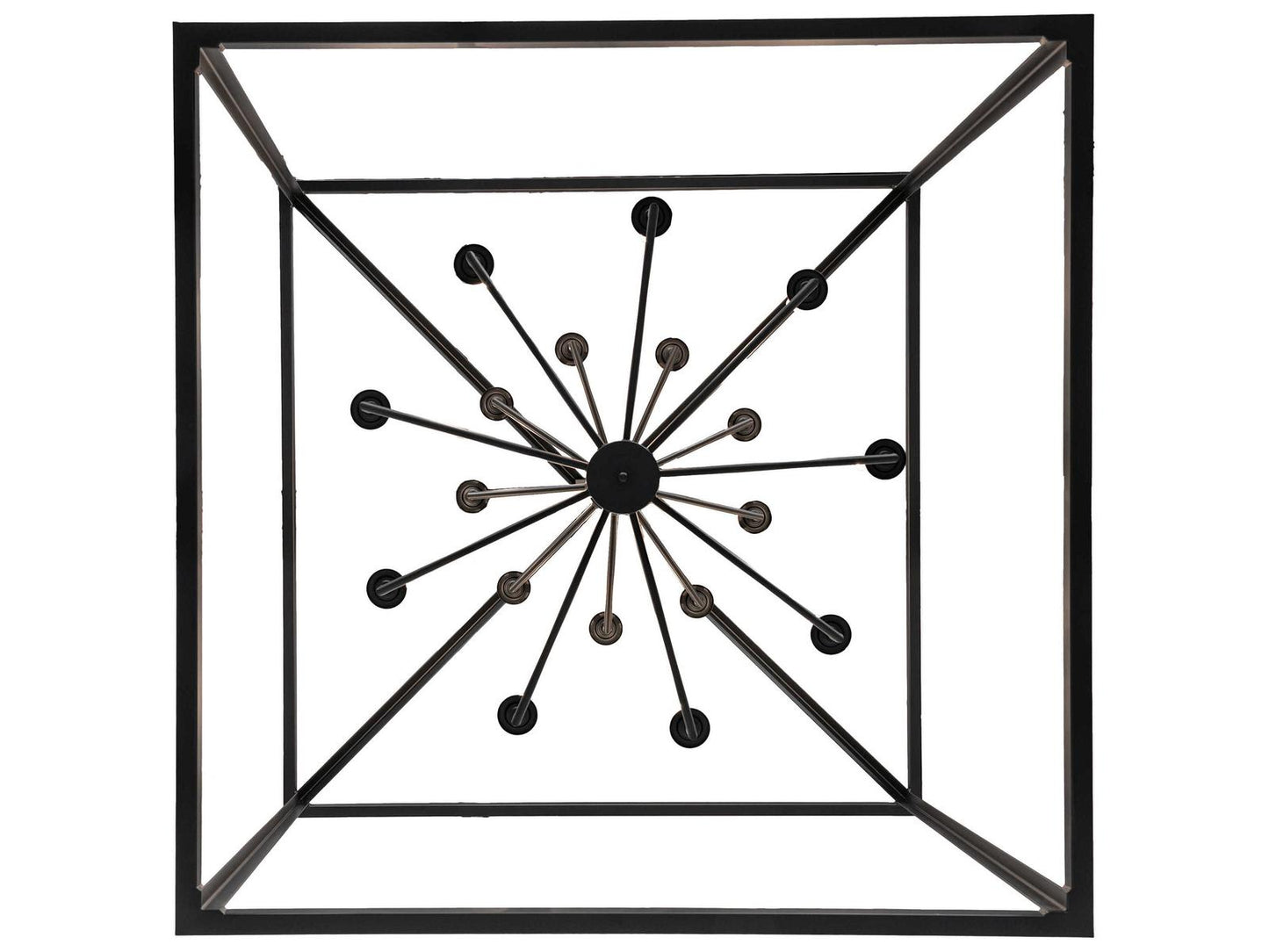 Meyda Kitzi 18-Light Flat Black Chandelier Geometric Structure
