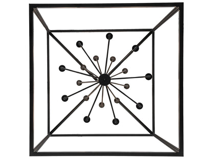 Meyda Kitzi 18-Light Flat Black Chandelier Geometric Structure