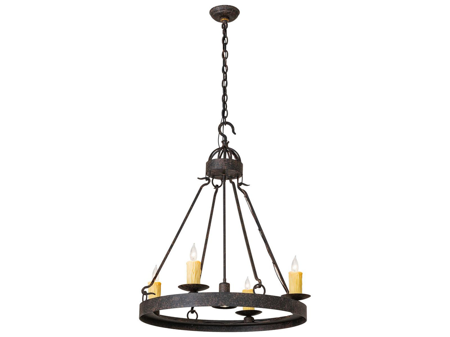 Meyda Lakeshore 5-Light Coffee Bean Chandelier with Adjustable Height