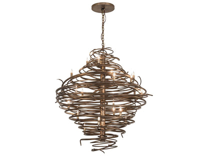 Meyda Cyclone 20-Light Antique Copper Chandelier