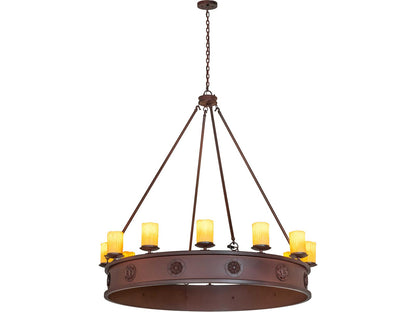 Meyda Lorenzo 12-Light Brown Traditional Cylinder Chandelier
