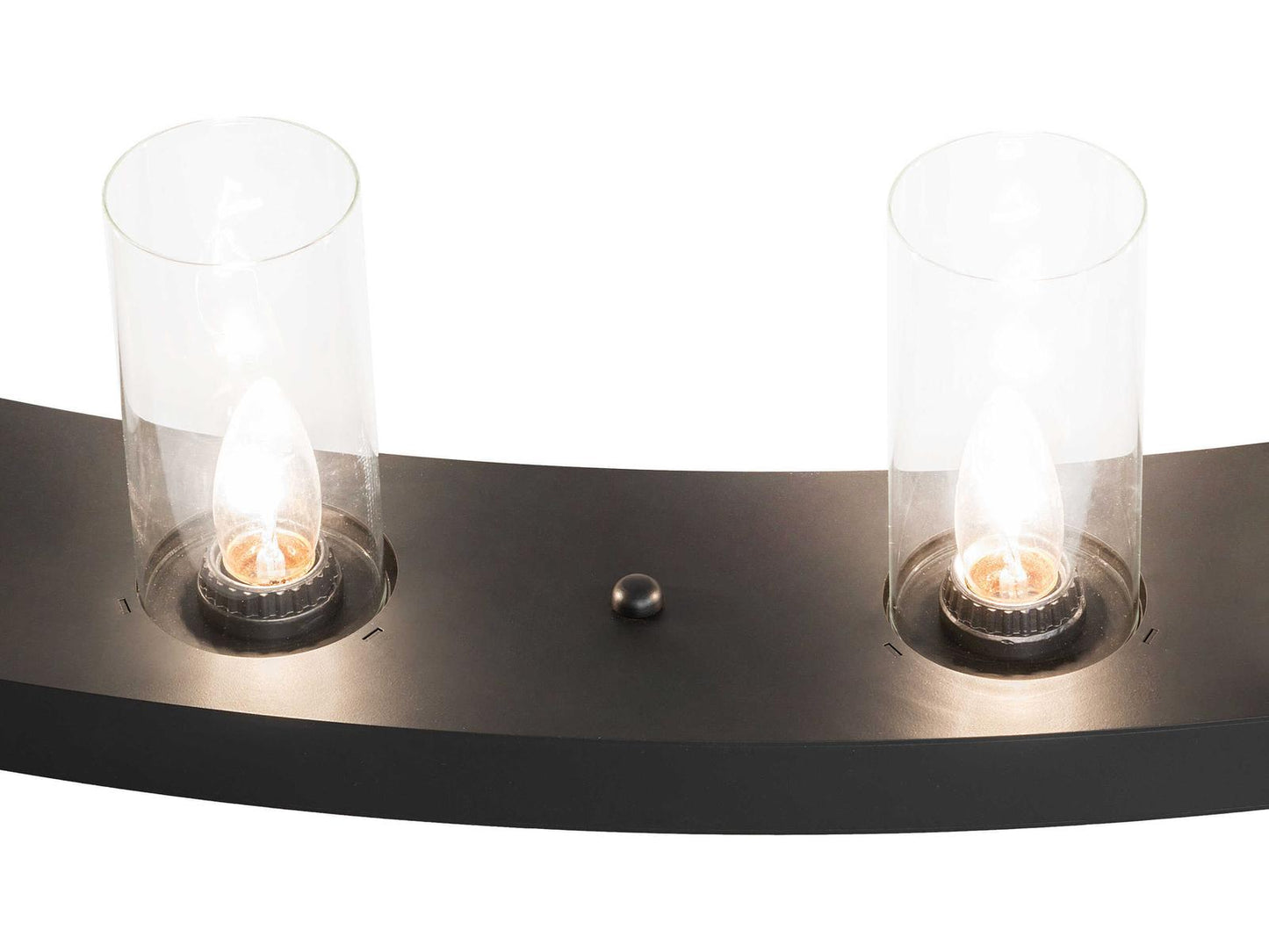 Meyda Loxley 24-Light Two-Tier Chandelier in Solar Black with Frosted Glass