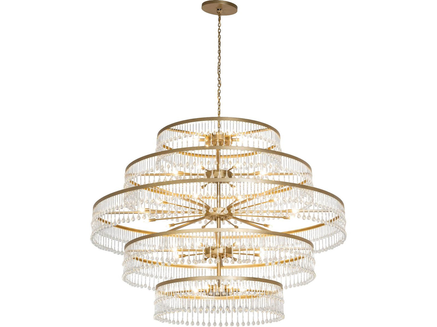 Meyda Corsica 40-Light Gold Metallic Round Tiered Chandelier