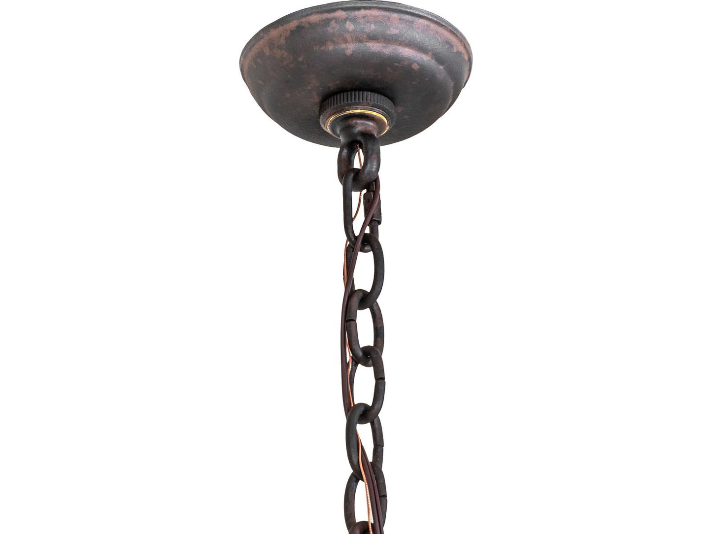 Meyda Antonia 4-Light Traditional Chandelier in Chestnut Brown with Crystal Accents