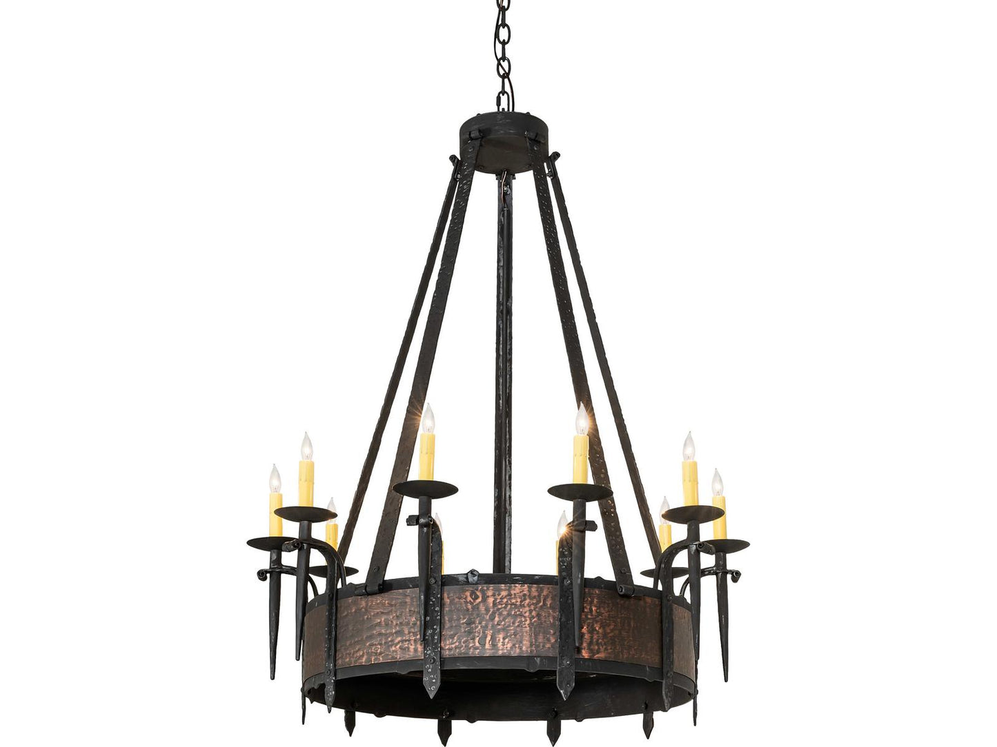 Meyda Costello 10-Light Black Traditional Candelabra Chandelier