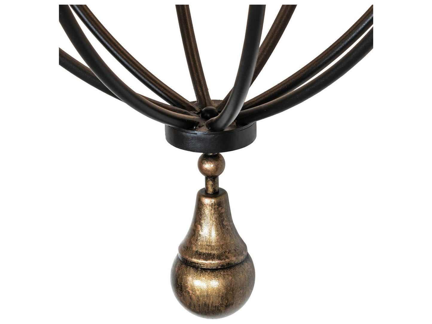 Meyda Georgetown 12-Light Traditional Chandelier in Textured Black and Brushed Gold