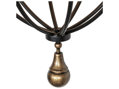 Meyda Georgetown 12-Light Traditional Chandelier in Textured Black and Brushed Gold