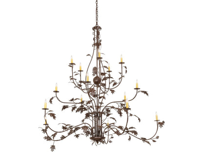 Meyda Oak Leaf 15-Light Cafe Noir Traditional Chandelier
