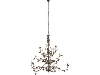 Meyda Oak Leaf 15-Light Cafe Noir Traditional Chandelier