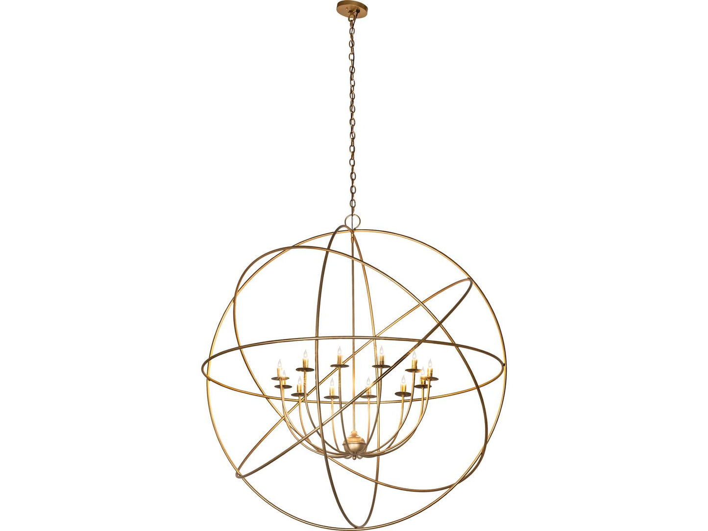 Meyda Atom Enerjisi 12-Light Gold Metallic Chandelier