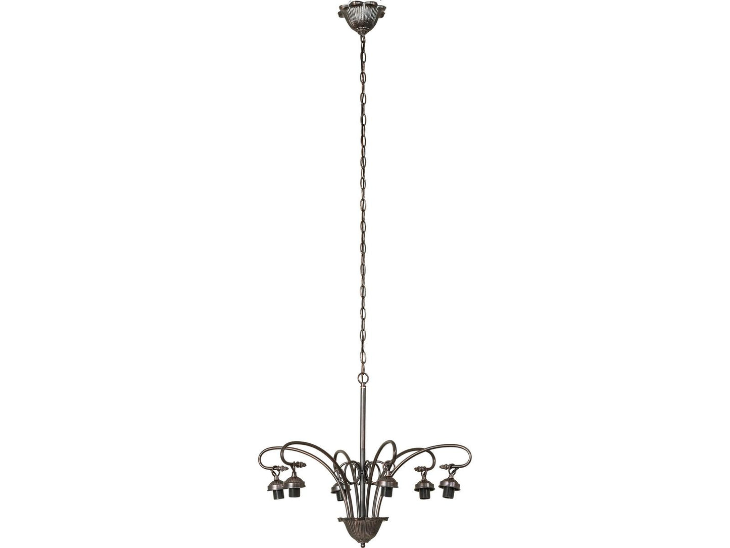 Meyda Tiffany Candice 6-Light Red Chandelier in Mahogany Bronze
