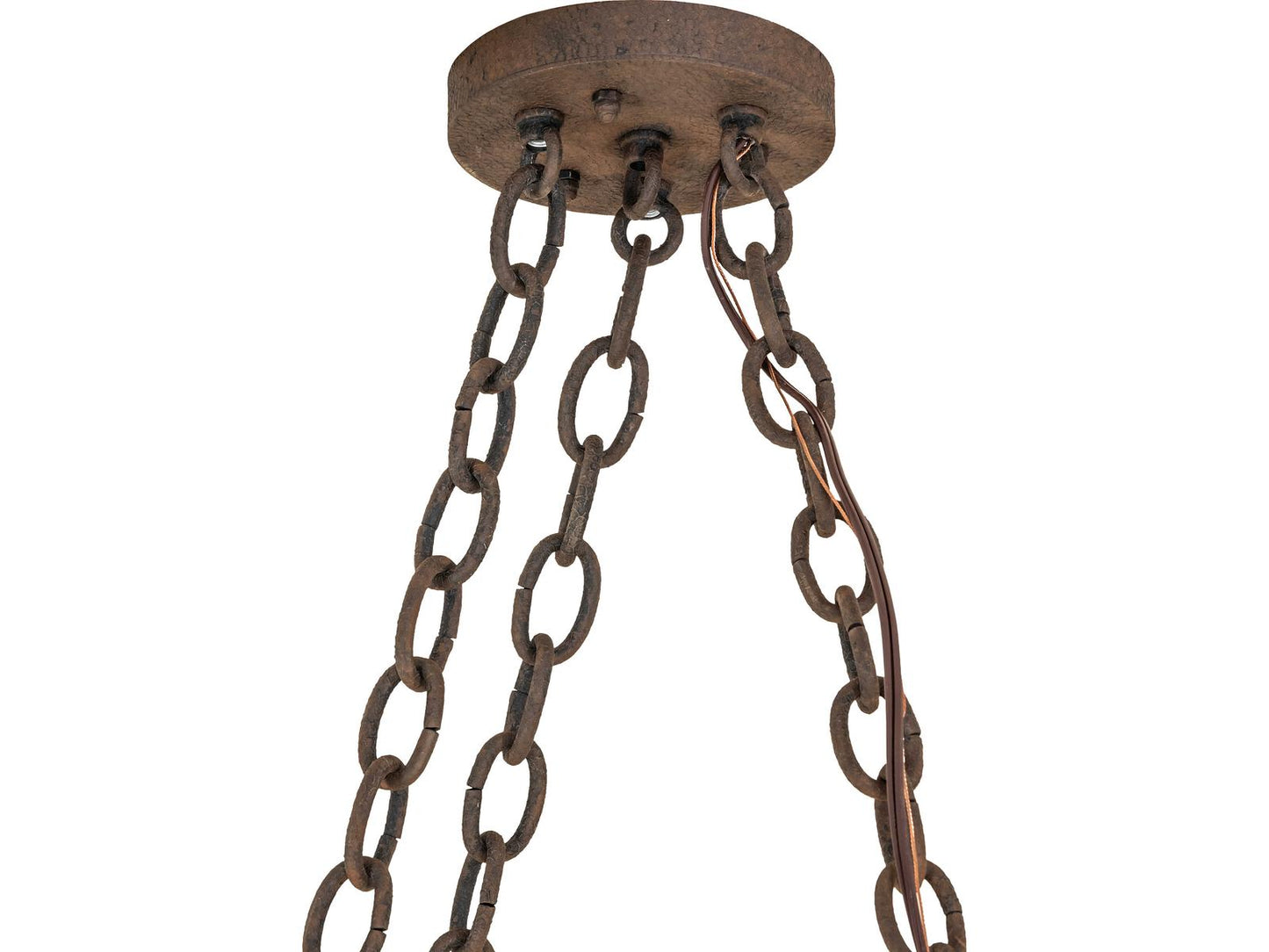 Meyda Winter Solstice 12-Light Distressed Chestnut Brown Linear Chandelier