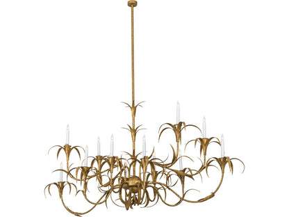 Meyda Mai'a 12-Light Chandelier in Goldtastic and Flat Black Custom