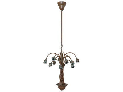 Meyda Lily 12-Light Traditional Chandelier in Natural Bronze Verdigris