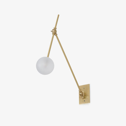 Auguri Wall Lamp W 5.9″x H 20.1″ / W 15cm x H 51cm / White & Brass Wall lamp