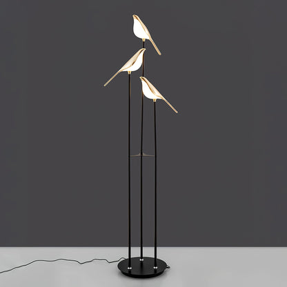 Magpie Perch Floor Lamp ∅ 11.8″ x H 59.8″ / Black & Gold / US Plug Floor lamp