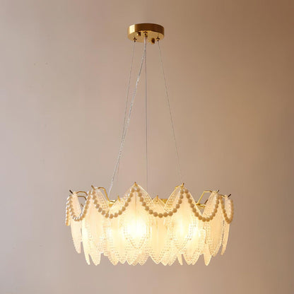Maple Leaf Glass Chandelier