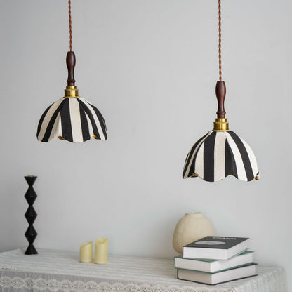 Marbre Stripe Pendant Light ∅ 7.9’’ x H 11’’ / Black & White 1001 pendant Lamp