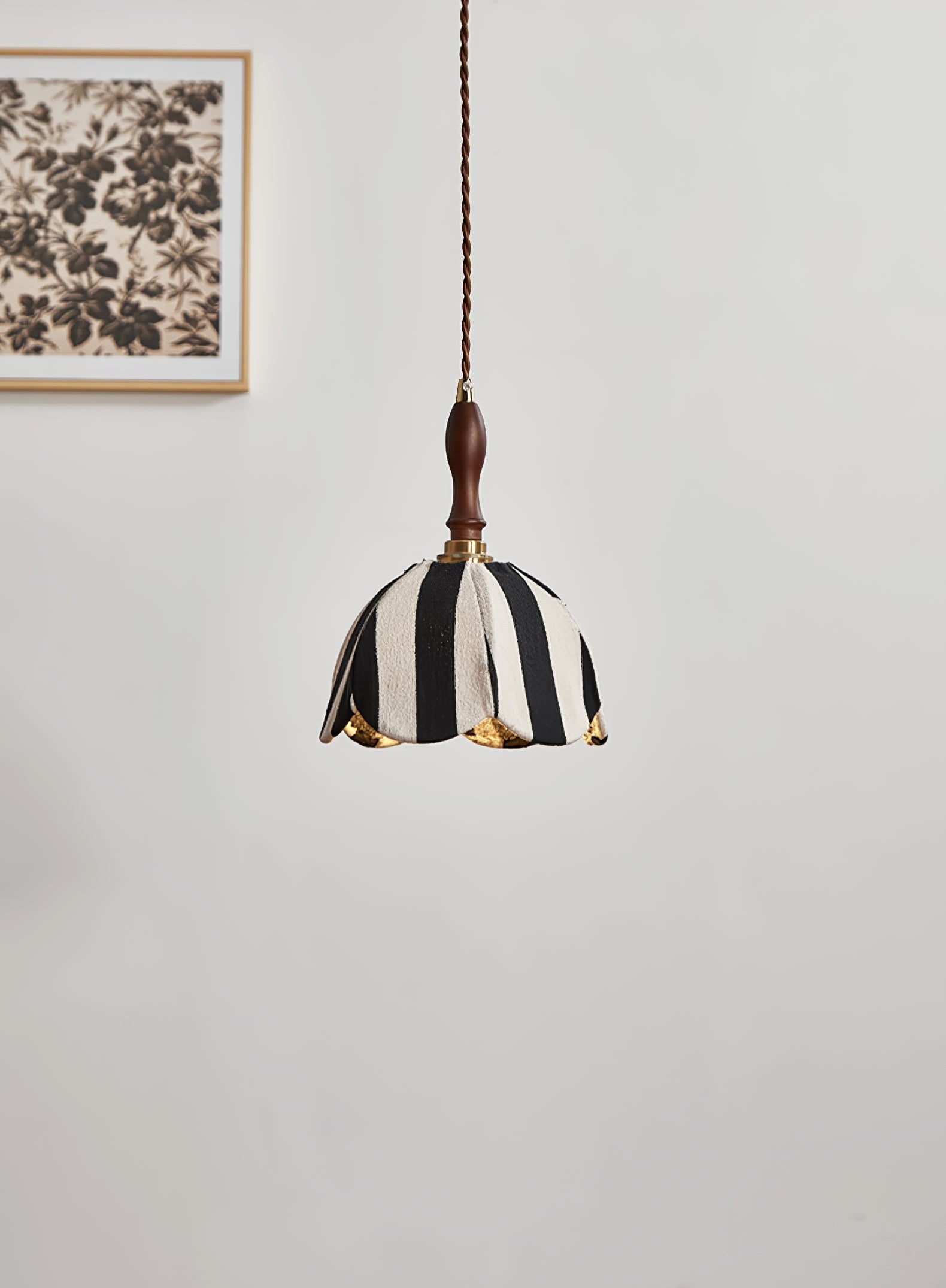 Marbre Stripe Pendant Light ∅ 7.9’’ x H 11’’ / Black & White 1001 pendant Lamp