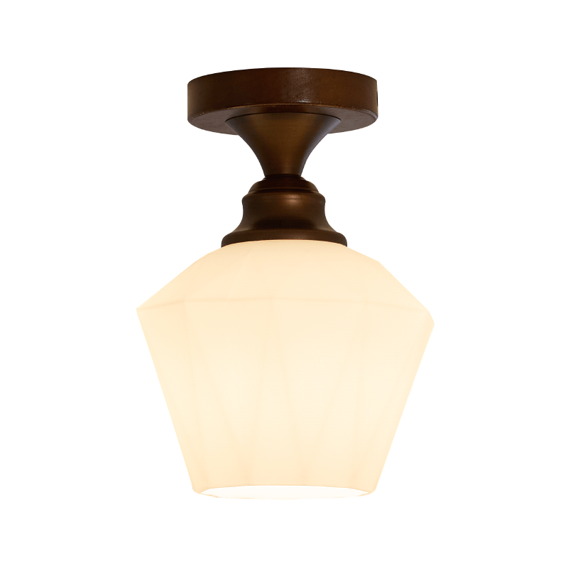 Marcellis Ceiling Lamp Model G ∅ 5.9″ x H 5.9″ / Antique Brushed Red Bronze & White 1001 Ceiling lamp