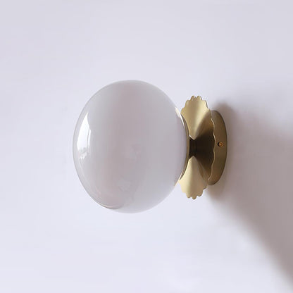Marshmallow Sconces ∅ 7.9″ x H 7.1″ / Dia 20cm x H 18cm / Gold + White Wall lamp