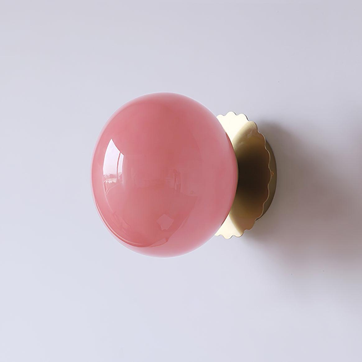 Marshmallow Sconces ∅ 7.9″ x H 7.1″ / Dia 20cm x H 18cm / Gold + Pink Wall lamp