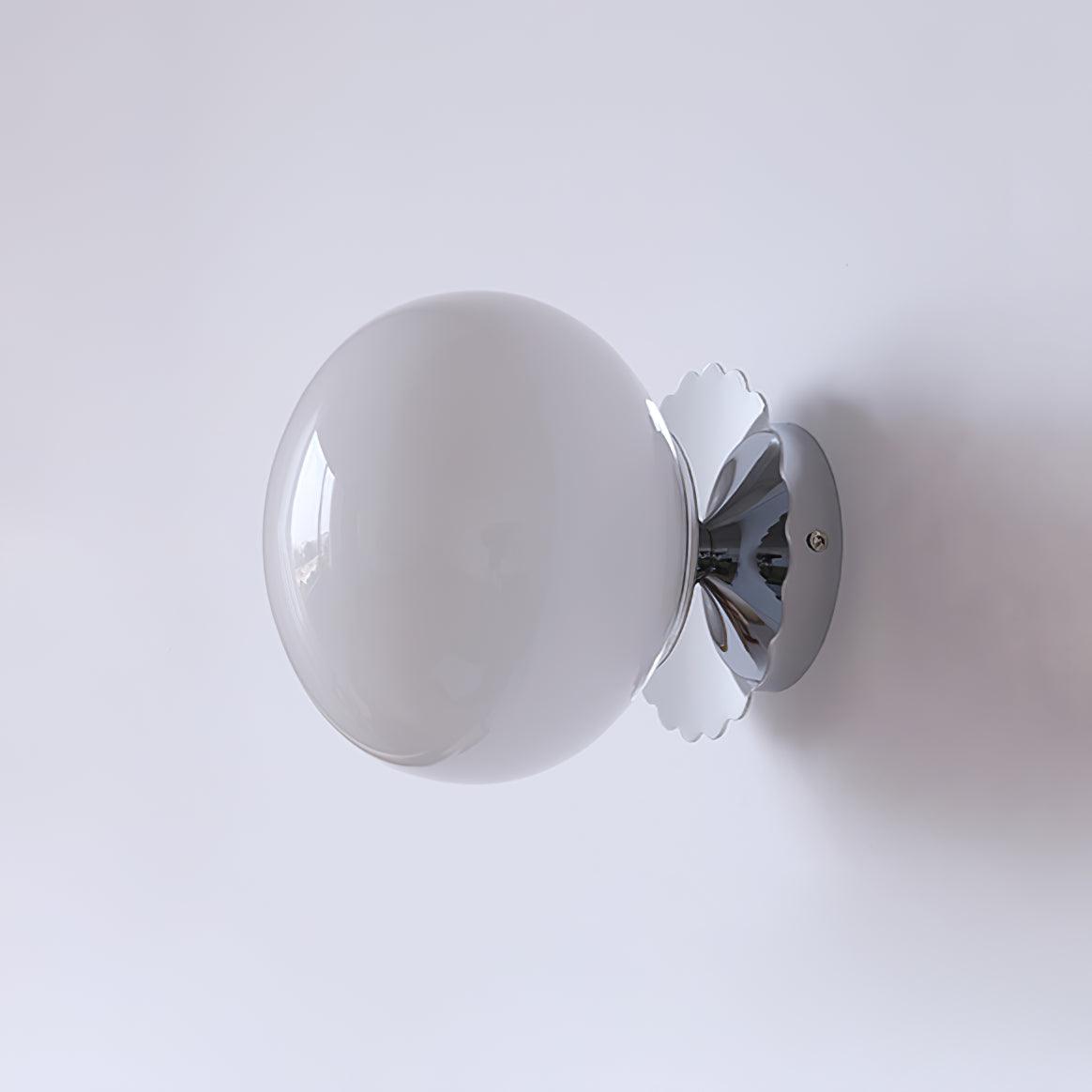 Marshmallow Sconces ∅ 7.9″ x H 7.1″ / Dia 20cm x H 18cm / Chrome + White Wall lamp