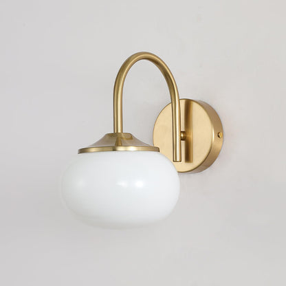 Marshmallow Wall Lamp ∅ 5.5″ x H 8.3″ / Dia 14cm x H 21cm / Copper & White Wall lamp