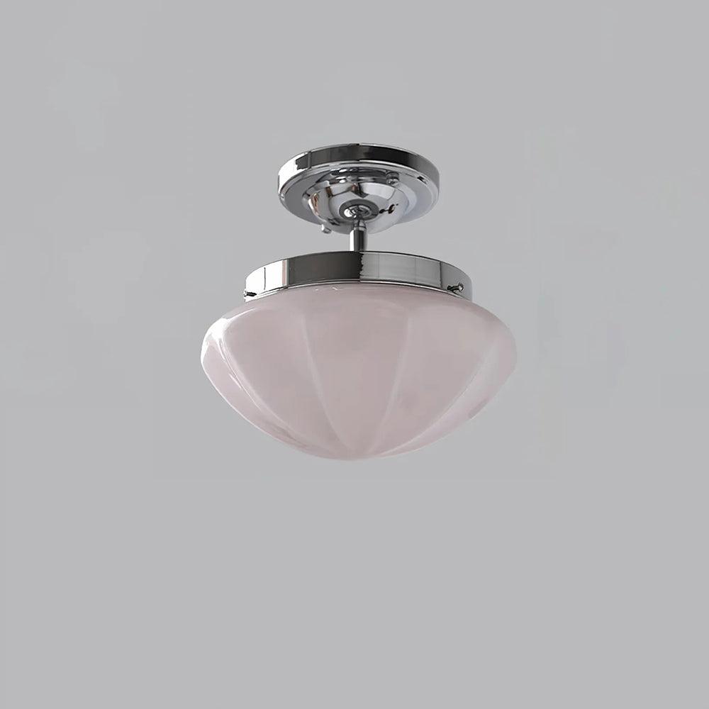 Marta Mini Ceiling Lamp ∅ 9.8″ x H 8.7″/ Dia 25cm x H 22cm / Chrome / Pink Ceiling lamp