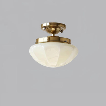 Marta Mini Ceiling Lamp ∅ 9.8″ x H 8.7″/ Dia 25cm x H 22cm / Gold / Beige Ceiling lamp