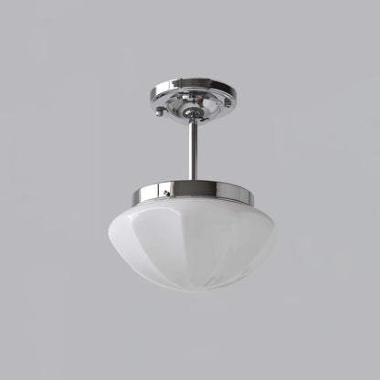 Marta Mini Ceiling Lamp ∅ 9.8″ x H 11.8″ / Dia 25cm x H 30cm / Chrome / White Ceiling lamp
