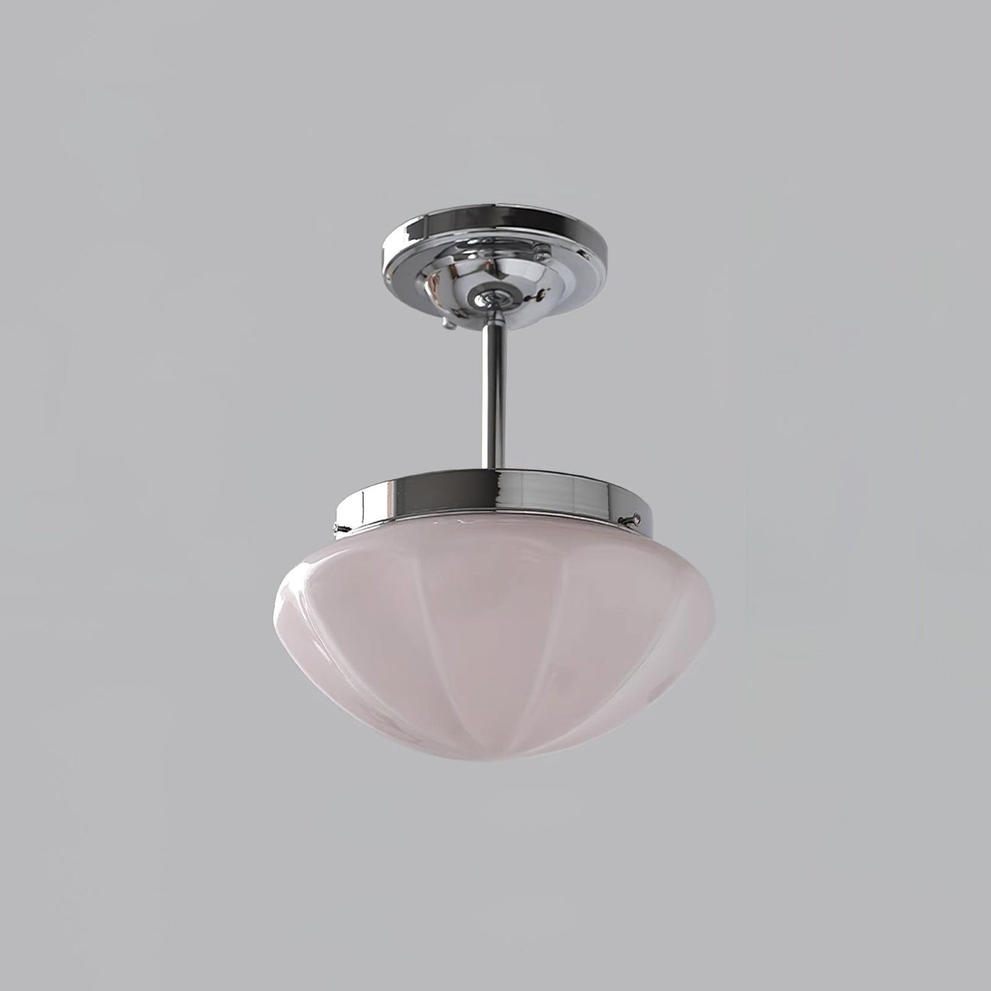 Marta Mini Ceiling Lamp ∅ 9.8″ x H 11.8″ / Dia 25cm x H 30cm / Chrome / Pink Ceiling lamp