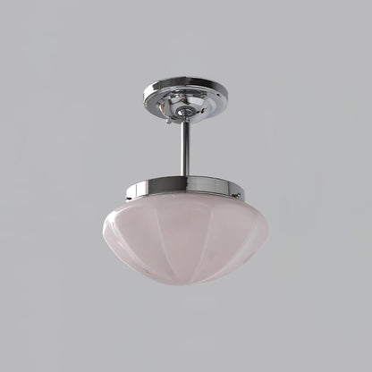 Marta Mini Ceiling Lamp ∅ 9.8″ x H 11.8″ / Dia 25cm x H 30cm / Chrome / Pink Ceiling lamp