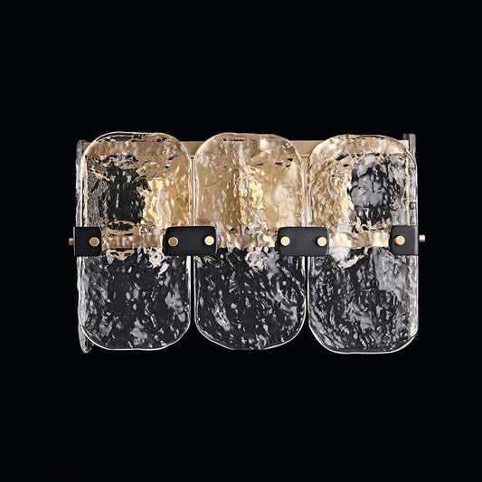 Massive Glass Wall Sconces ∅ 12.2″ x H 7.7″ / Dia 31cm x H 19.5cm / Clear Wall lamp