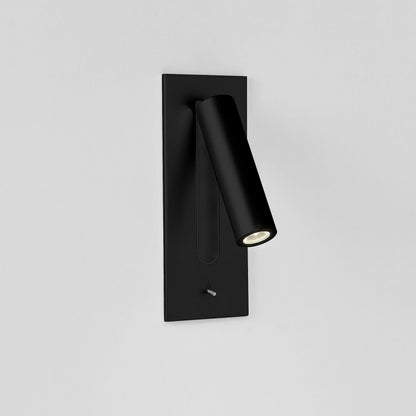 Folded Back Bedside Wall Lamp ∅ 3.1″ x H 7.2″ / Dia 7.8cm x H 18.3cm / Matt Black / Warm White