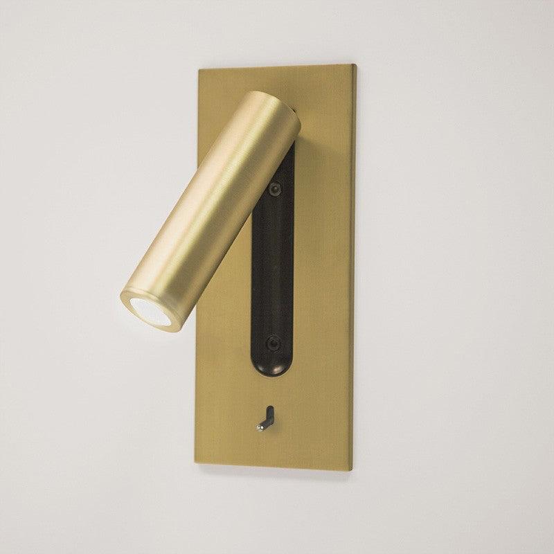 Folded Back Bedside Wall Lamp ∅ 3.1″ x H 7.2″ / Dia 7.8cm x H 18.3cm / Copper / Warm White