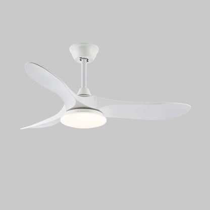 Maverick 42’’/52’’ Ceiling Fan Light ∅ 52″ X H 9.8″ / Model D ABS blades & White / Three-Color Changing Light Ceiling