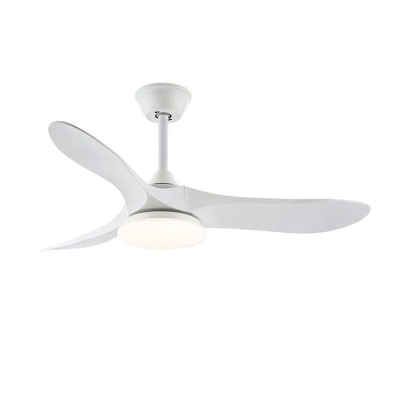 Maverick 42’’/52’’ Ceiling Fan Light ∅ 42″ x H 9.8″ / Model D ABS blades & White / Three-Color Changing Light Ceiling